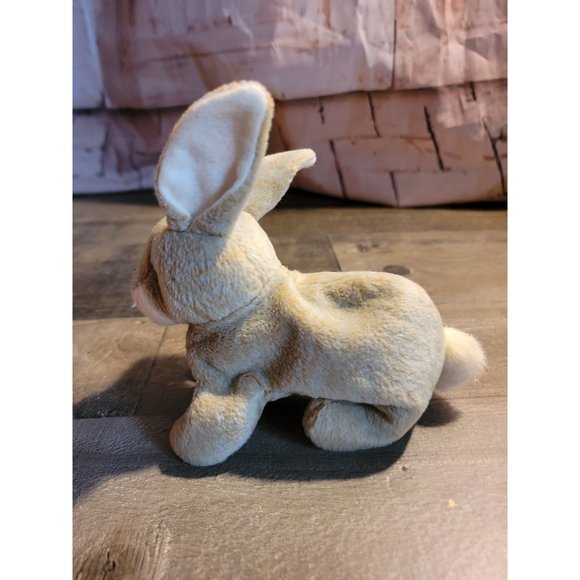 Grey rabbit hair bunny stuffed animal plush toy - Picture 2 of 6